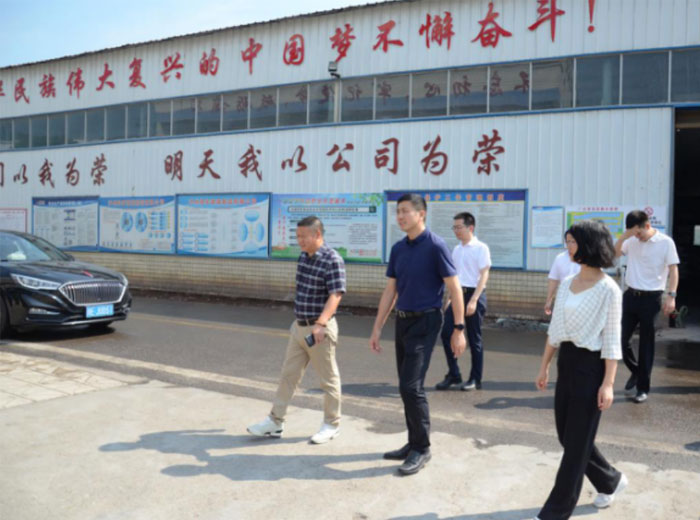 泸县县委书记肖刚一行莅临南宫体育集团总部基地调研